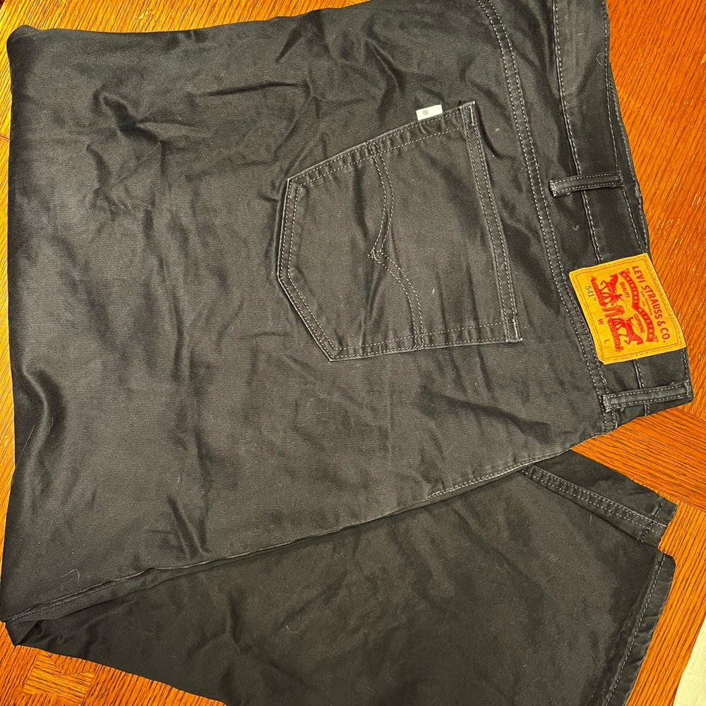 Levi's Men's Tapered Leg Athletic Fit 541 Jeans Black size 54x29